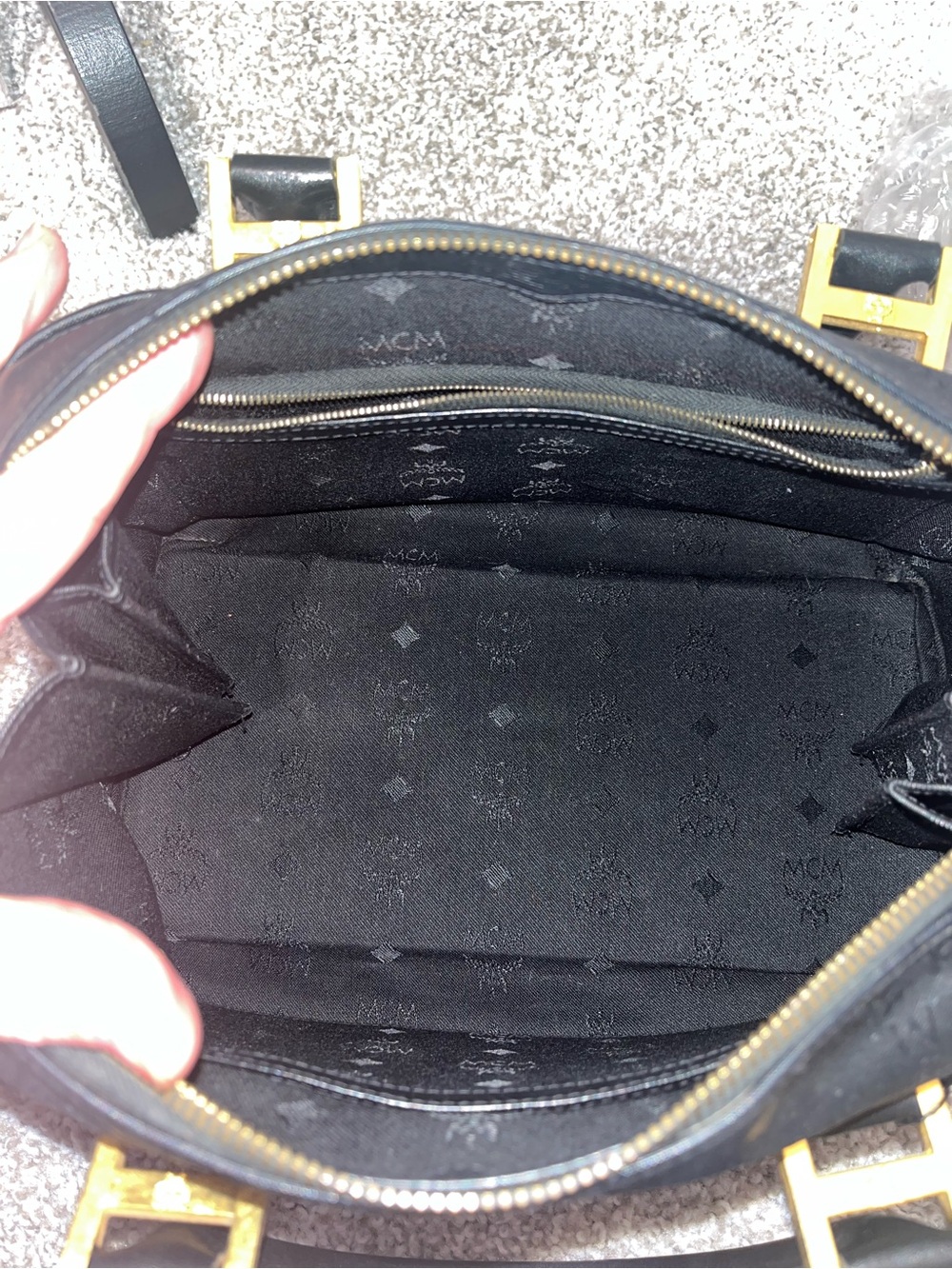 MCM Black Visetos Boston Bag - Picture 7 of 12